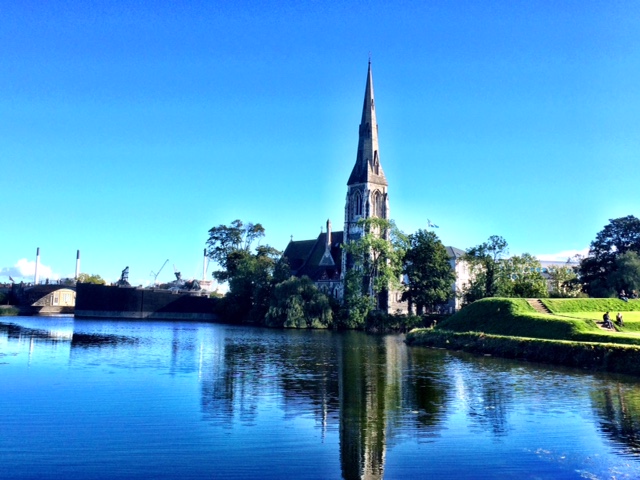 St. Alban's seen from the entrance of Kastellet.
